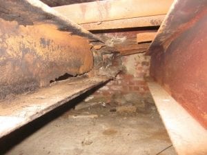 Sidewalk vault steel frame 
